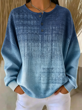 Casual Abstract Crew Neck Long Sleeve Sweatshirt