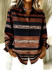 Vintage Casual Shirt Collar Loose Shirt