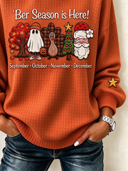 Casual Santa Claus Crew Neck Long Sleeve Sweatshirt