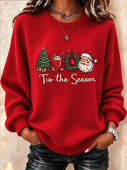 Casual Text Letters Crew Neck Long Sleeve Sweatshirt