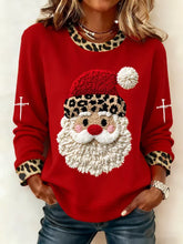 Casual Santa Claus Crew Neck Long Sleeve Sweatshirt
