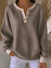 Casual Plain Crew Neck Long Sleeve Sweatshirt