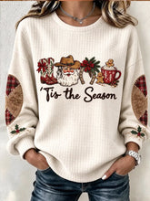 Casual Text Letters Chic Crew Neck Long Sleeve Sweatshirt
