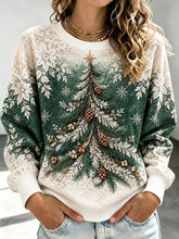 Vintage Christmas Chic Crew Neck Long Sleeve Sweatshirt