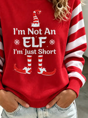 Vintage Striped Fun Crew Neck Long Sleeve Sweatshirt