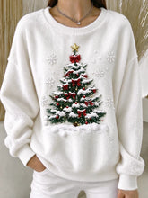 Casual 3D Christmas Crew Neck Long Sleeve Sweatshirt