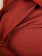Solid Color V-neck Long Sleeve Comfy Casual Blouse