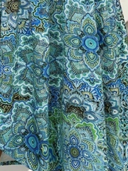 Women V Neck Sleeveless Paisley Print A-Line Midi Dress