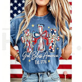 God Bless America Vintage T-Shirt ¨C USA 250th Anniversary Washed Graphic Tee
