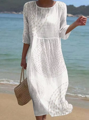 Embroidered casual dress for women