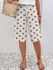 Polka Dots Loose Casual Straight Shorts