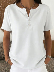 Cozy Half Sleeve Cotton Casual T-shirt