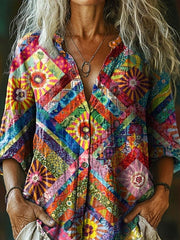Special Multicolor Long Sleeve Top