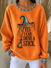 Casual Plaid Crew Neck Long Sleeve Sweatshirt