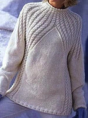 Solid Color High Neck Casual Long Sleeves Sweater