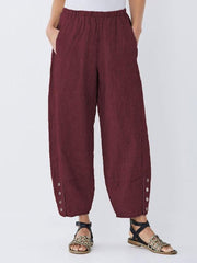 Women's Stripe with Pockets Casual Loose Pants