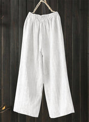 Women's Solid Color with Pockets Casual Wide Leg Pants