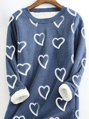 Heart/Cordate Print Casual Regular Fit Thermal Underwear