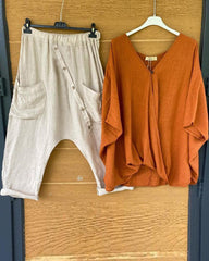 Solid Color Casual Irregular Hem Short Sleeves Two Piece Suit
