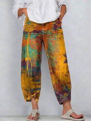 Women's Vintage Floral Printed Casual Pants