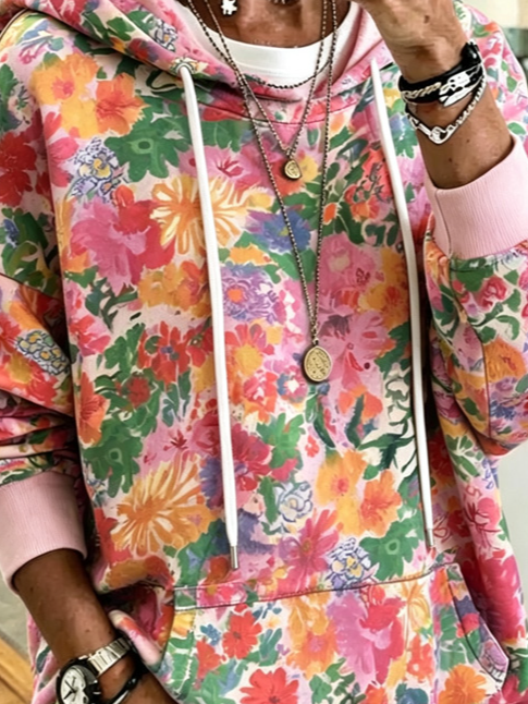 Vintage Hoodie Floral Hoodie