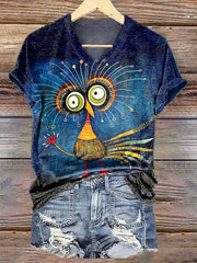 Casual Vintage Inspired  Crew Neck Short?Sleeve Everyday T?Shirt