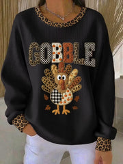 Casual Text Letters Crew Neck Long Sleeve Sweatshirt