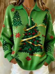 Women Christmas Printed Sweatshirt