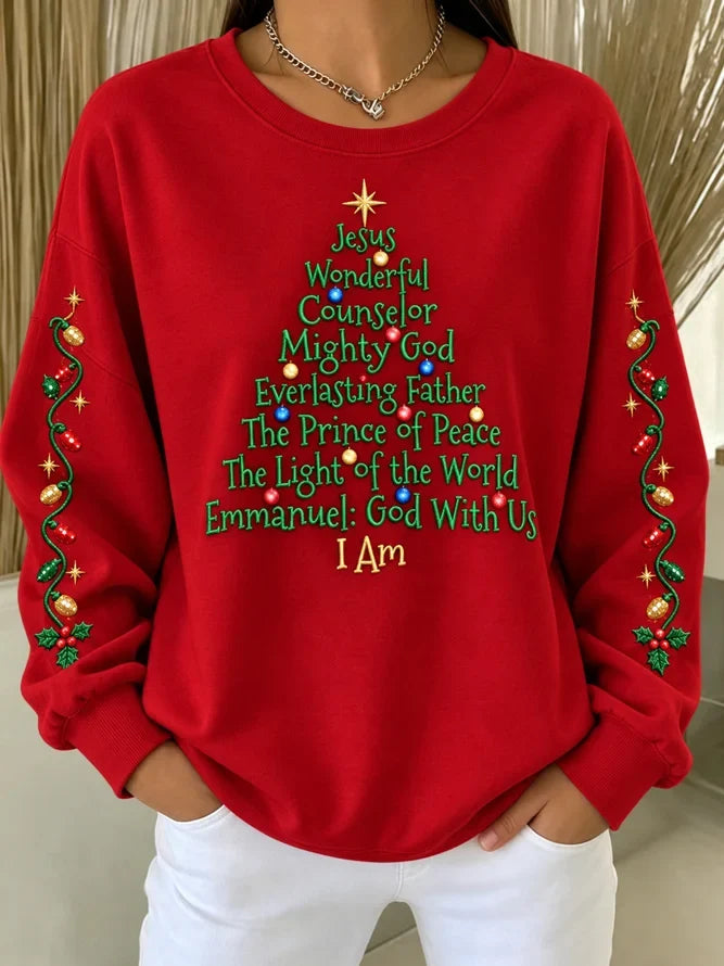 Casual Text Letters Crew Neck Long Sleeve Sweatshirt