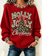 Casual Plaid Henley Collar Long Sleeve Sweatshirt