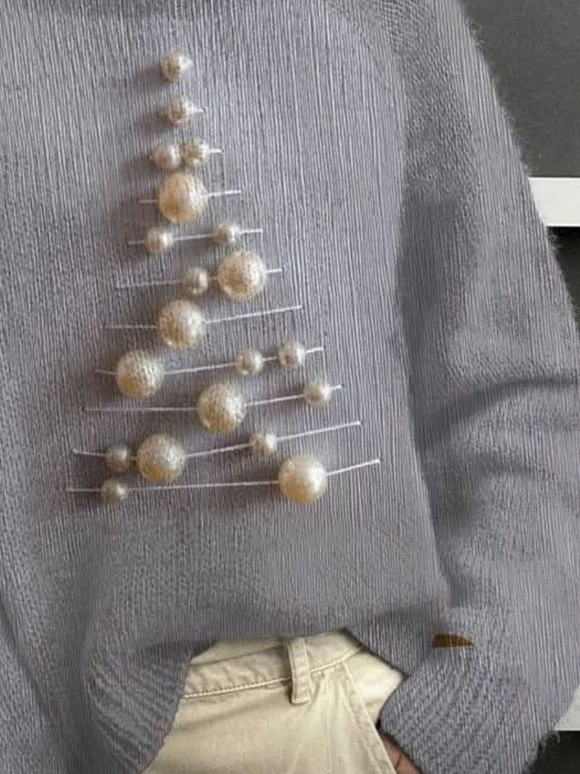 Women Christmas Long Sleeve Comfy Vintage Printing Sweater