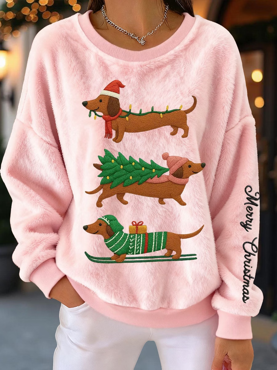 Casual Text Letters Crew Neck Long Sleeve Sweatshirt
