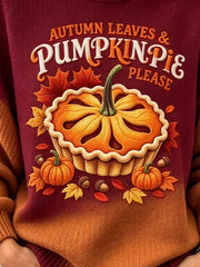 Women's Casual Thanksgiving Pumpkin Pie Sweatshirt