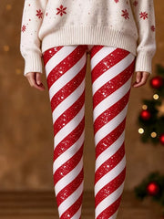 Women Christmas Casual All Season Printing Long Leggings