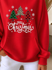 Casual Christmas Crew Neck Long Sleeve Sweatshirt