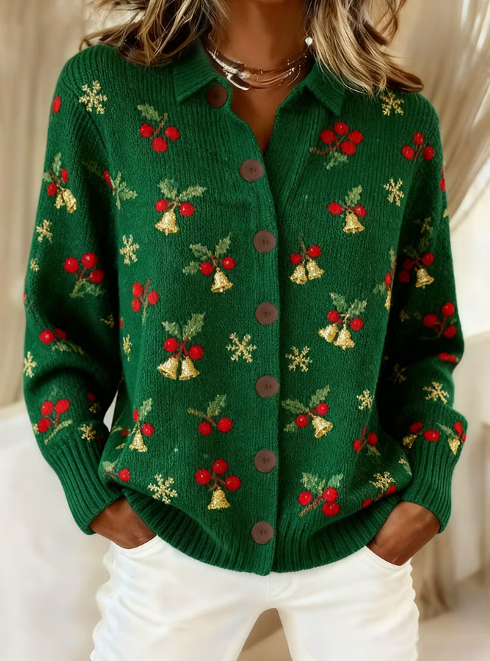 Women's Winter Christmas Art Printed Casual Top