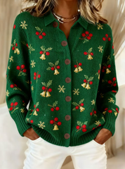 Women's Winter Christmas Art Printed Casual Top