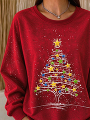 Vintage Christmas Crew Neck Long Sleeve Sweatshirt