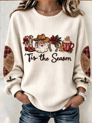 Casual Text Letters Chic Crew Neck Long Sleeve Sweatshirt