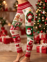 Women Santa Claus Vintage All Season Long Leggings