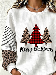 Casual Striped Crew Neck Long Sleeve Sweatshirt
