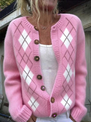 Geometric Long Sleeve Cardigan