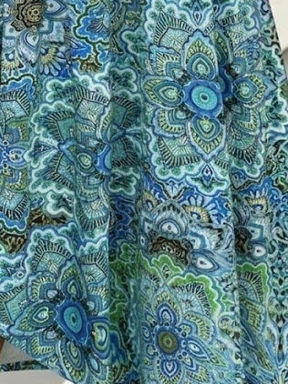 Women V Neck Sleeveless Paisley Print A-Line Midi Dress