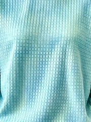 Ombre Tie Dye Waffle Knit Crew Neck Long Sleeve Sweatshirt