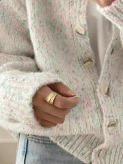 Ivory Long Sleeve Vintage Cardigan