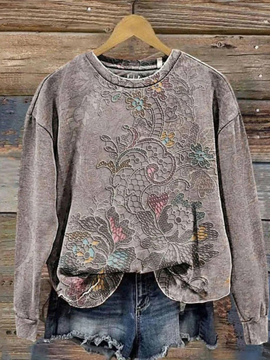 Vintage Floral Sweatshirt