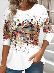 Art Printed Long Sleeves T-Shirt