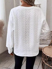 Casual Plain V Neck Regular Fit Daily Sweatshirt