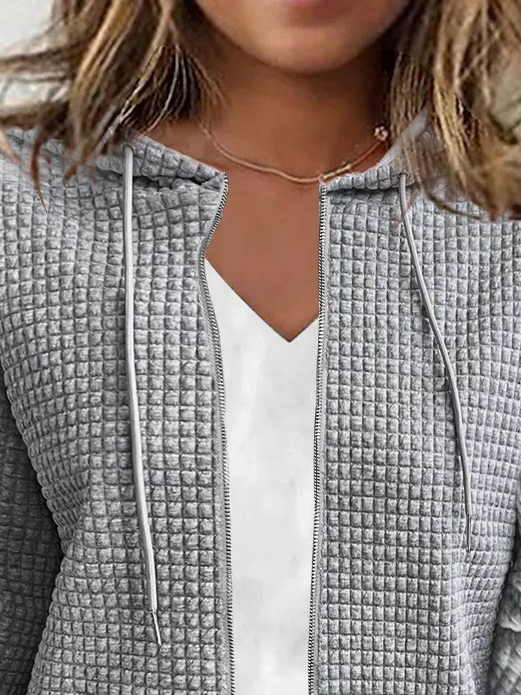 Plain Zipper Hoodie Casual Jacket