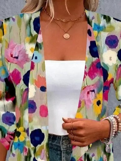 Floral Print Comfy Jacket